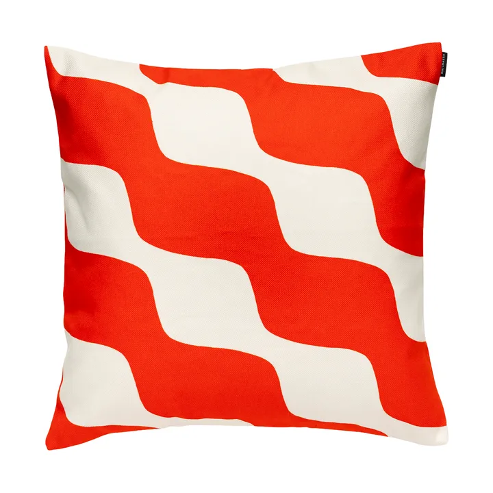 Taifuuni Kissenbezug - Natural white, orange red, 50x50 cm - Marimekko