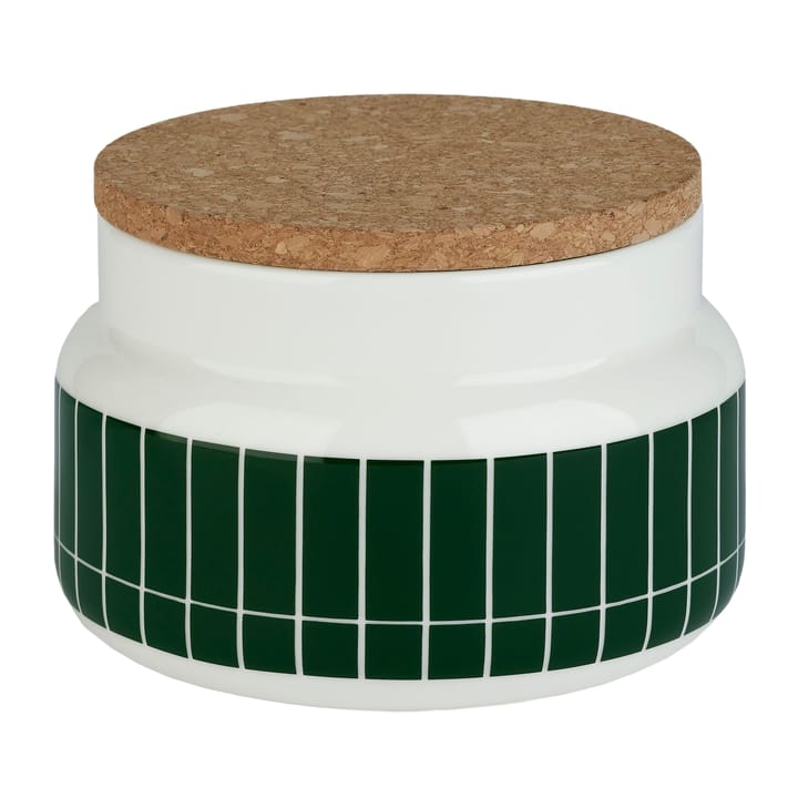 Tiiliskivi Dose 0,7 l, Weiß-dunkelgrün Marimekko