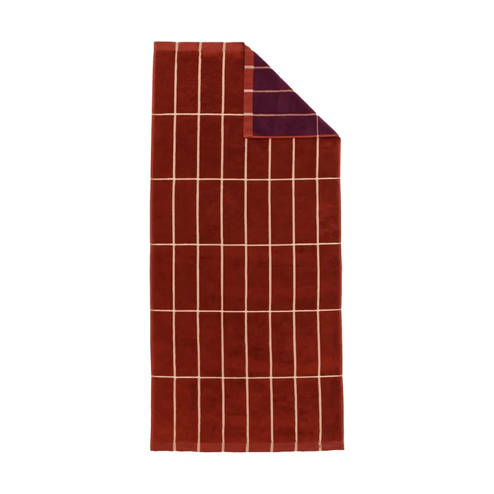 Tiiliskivi Handtuch 70 x 150cm - Brick-plommon-hö - Marimekko
