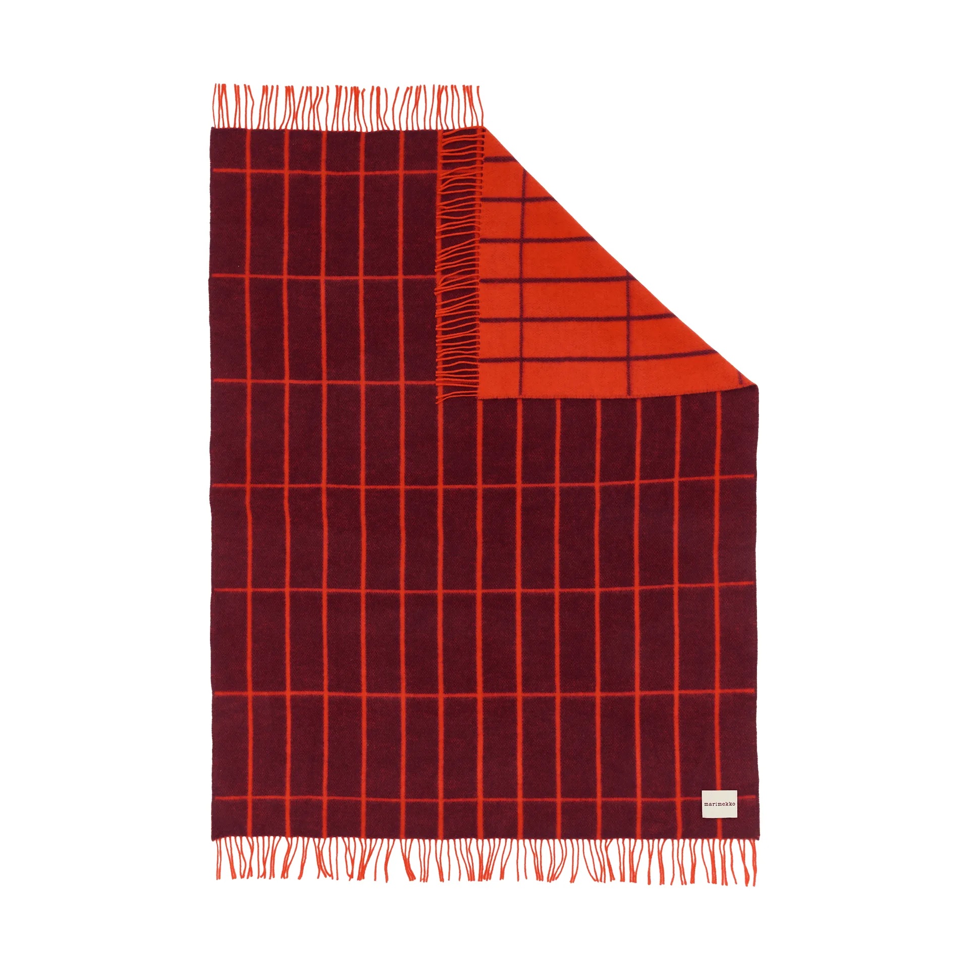 Tiiliskivi Plaid, Pflaume-Orange Rot Marimekko