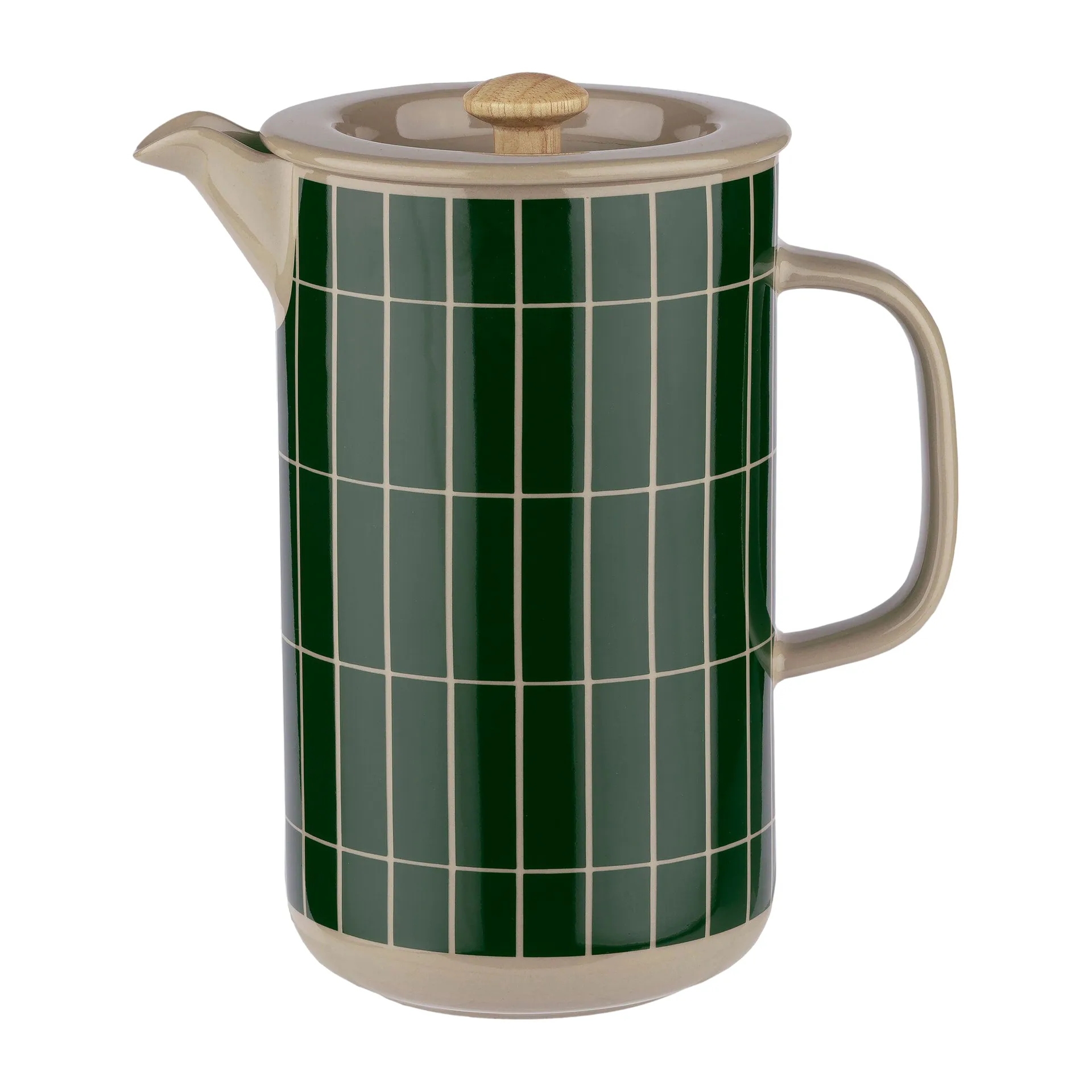 Tiiliskivi Stempelkanne 0,9 l, Terra-dark green Marimekko