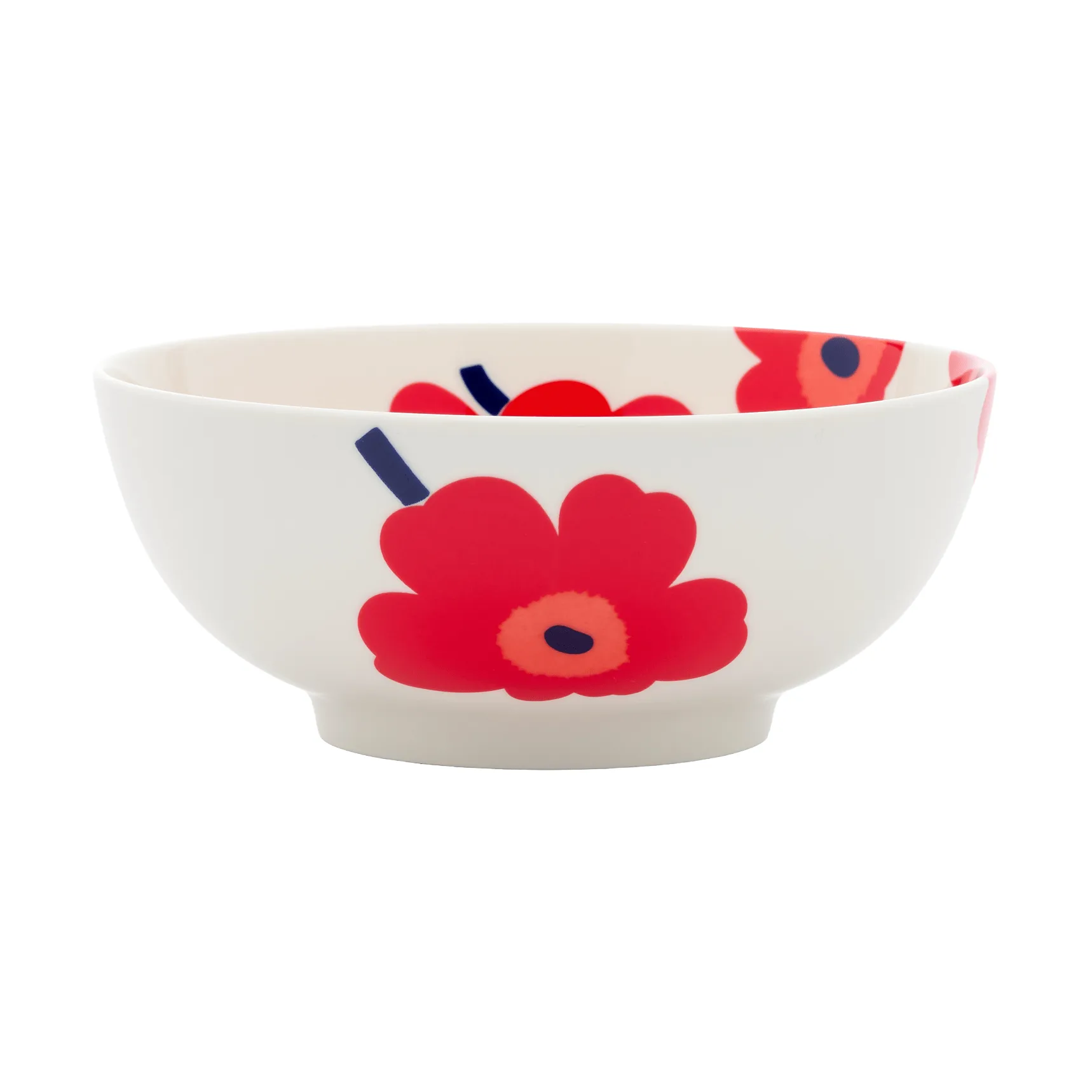 Unikko 1,3 l, Weiß-Rot-Blau Marimekko