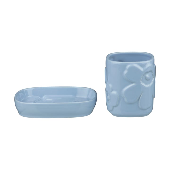 Unikko Badezimmer-Set 2-teilig - Blau - Marimekko