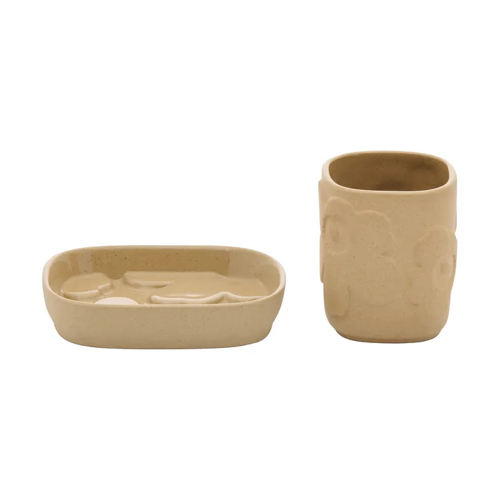 Unikko Badezimmer-Set 2-teilig - Sandstein - Marimekko