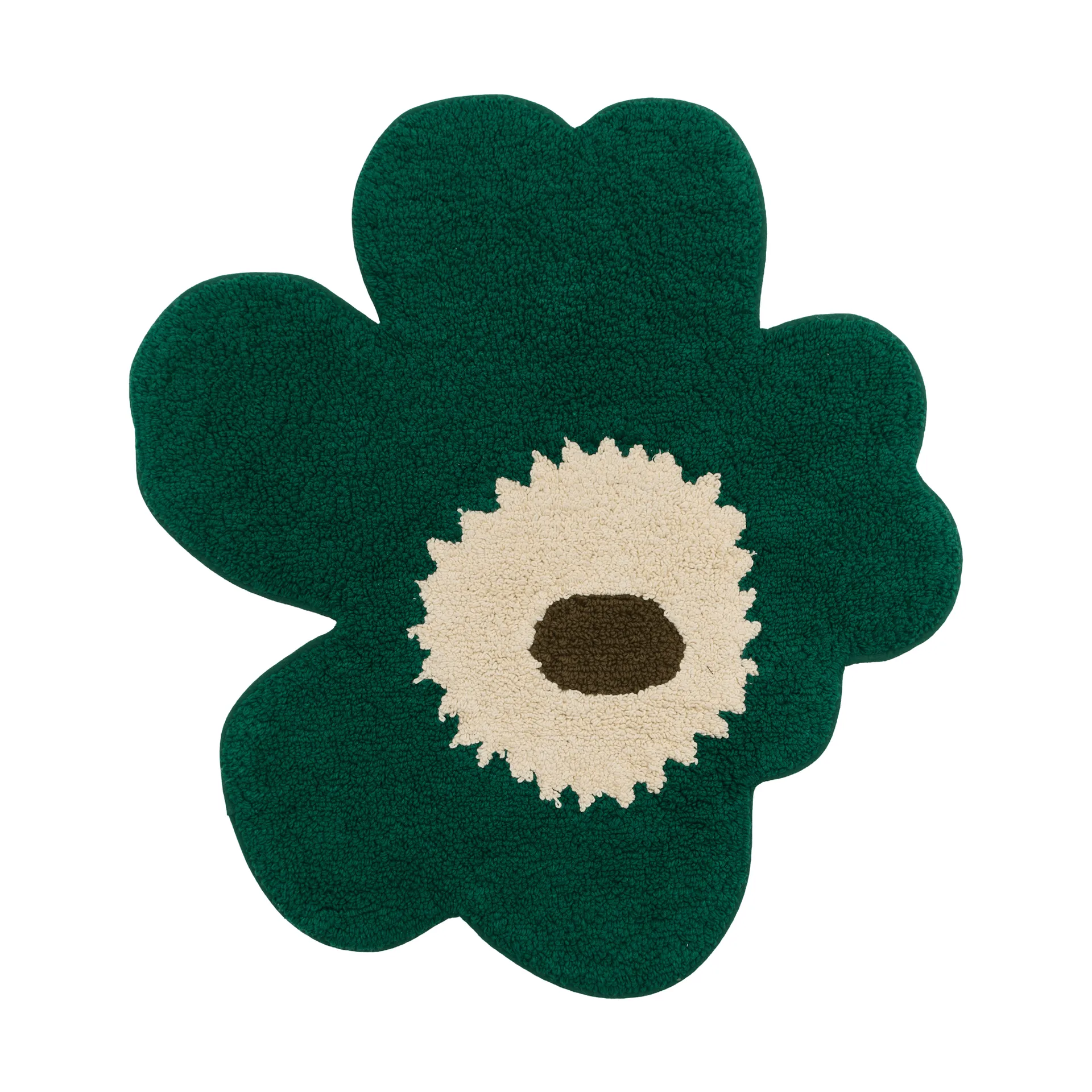 Unikko Badezimmerteppich 73x74 cm, Emerald-off white-mole Marimekko