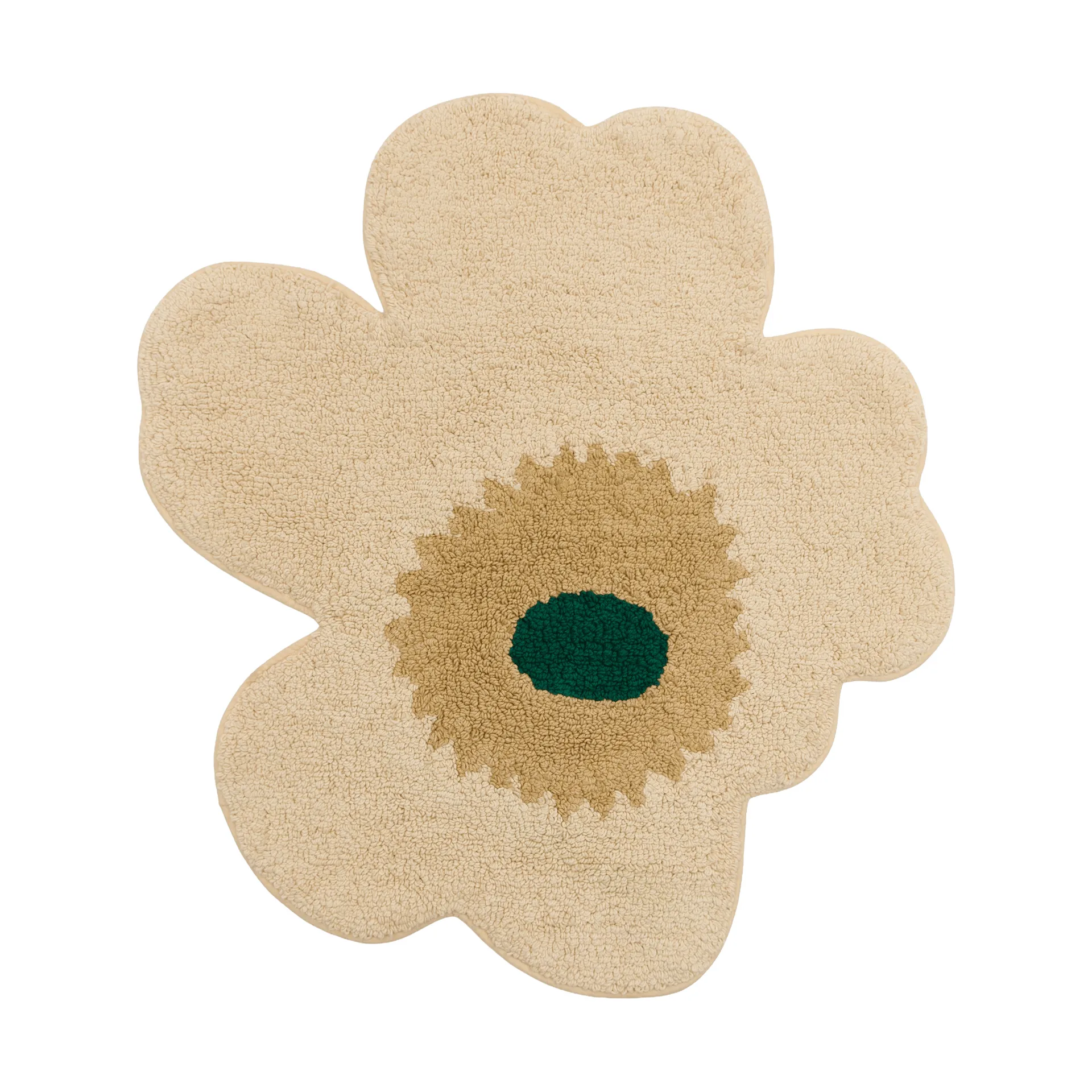 Unikko Badezimmerteppich 73x74 cm, Hay-sand-emerald Marimekko
