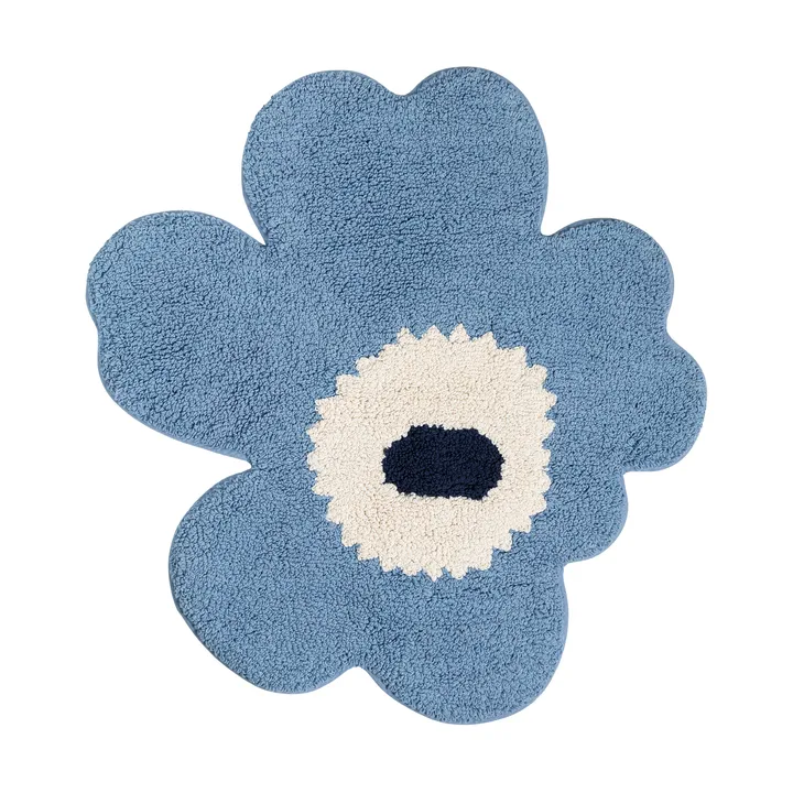 Unikko Badezimmerteppich 73x74 cm - Light blue, Off White, Navy - Marimekko