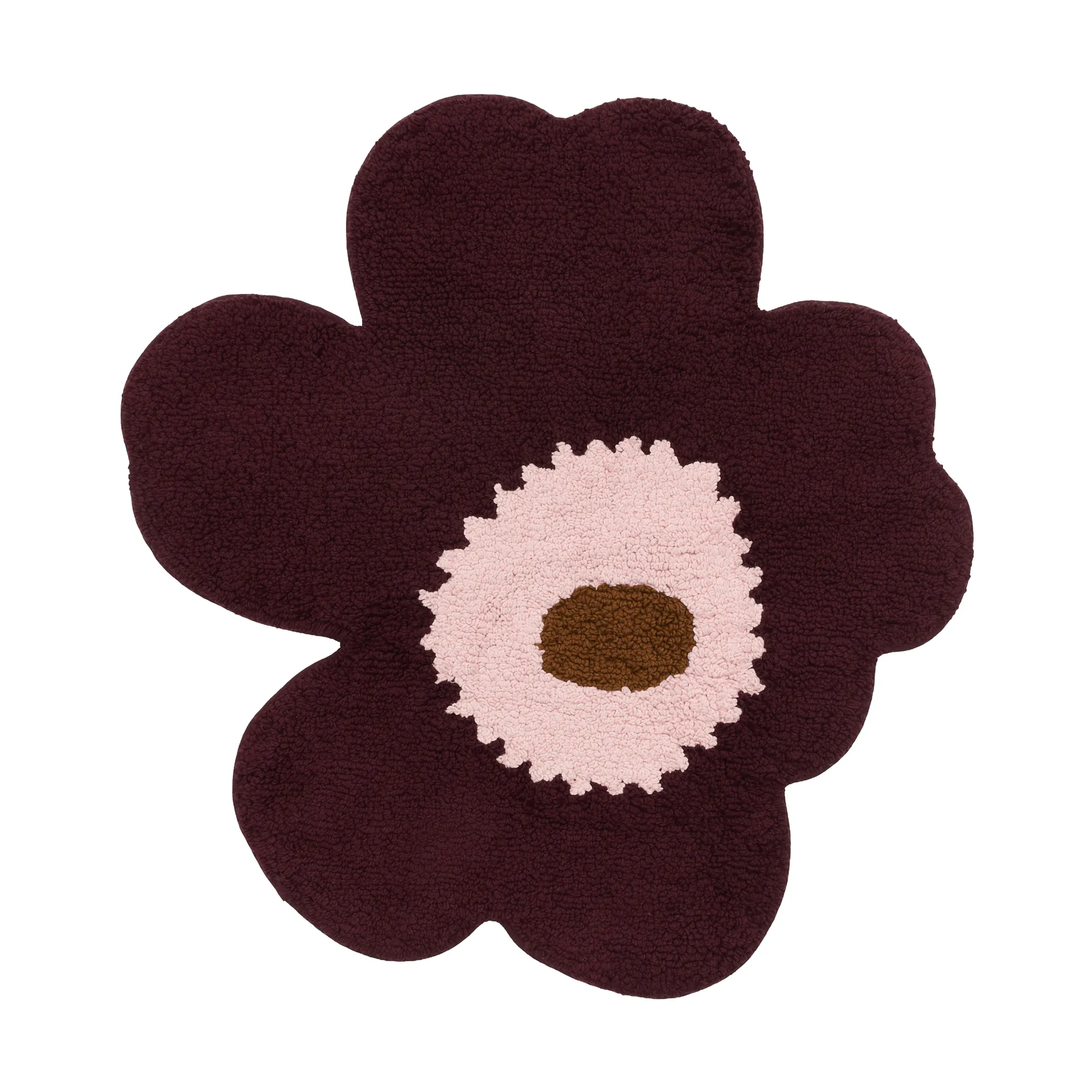 Unikko Badezimmerteppich 73x74 cm, Pflaume-Rosa-Toffee Marimekko