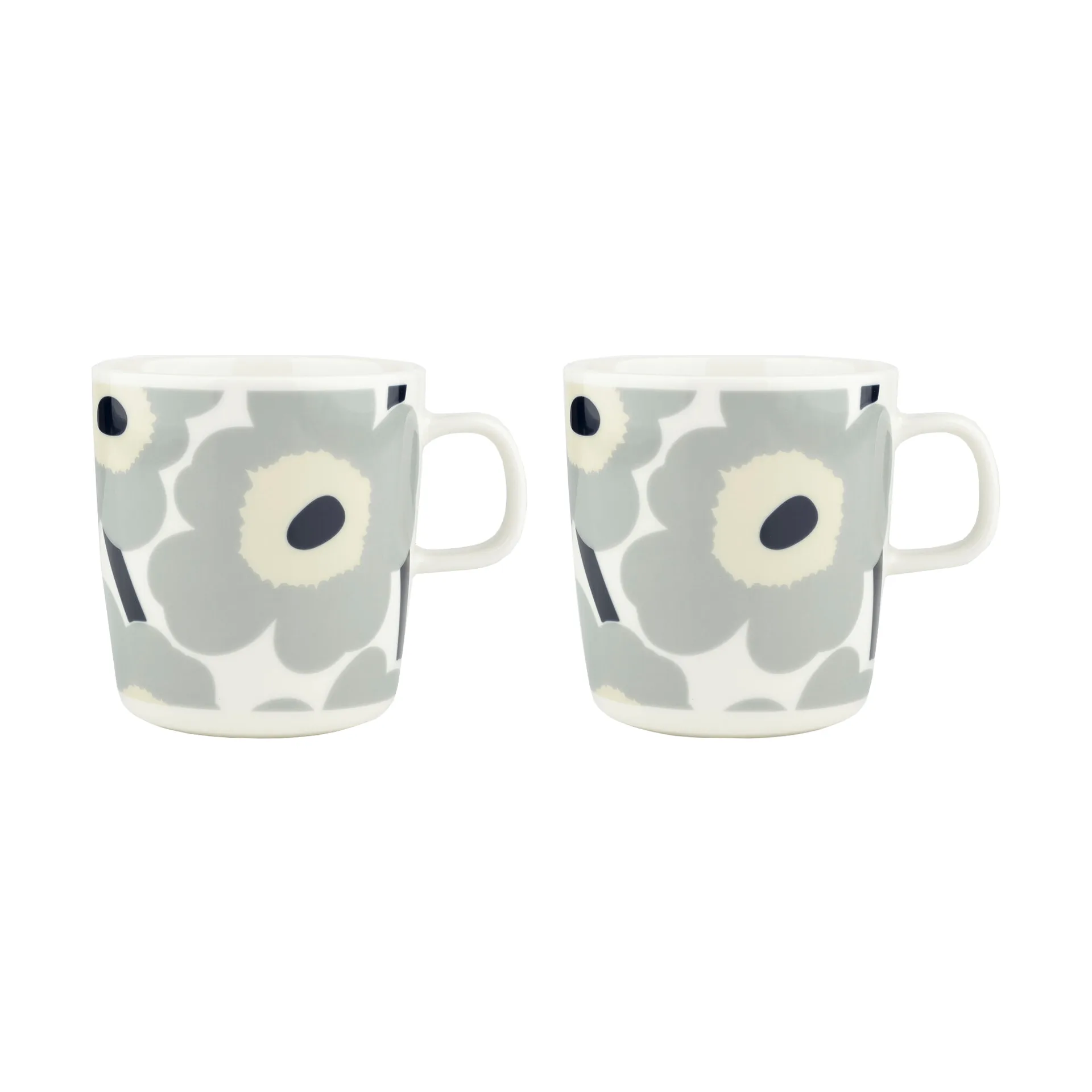 Unikko Becher 40 cl 2er-Pack, White-light grey-sand-dark blue Marimekko
