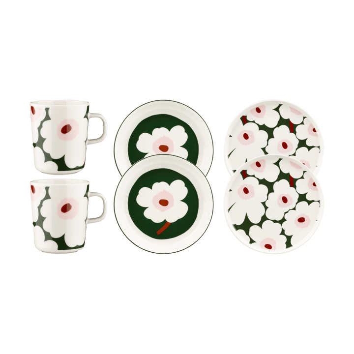 Unikko Dinner-Set 6 Teile, Grün Marimekko