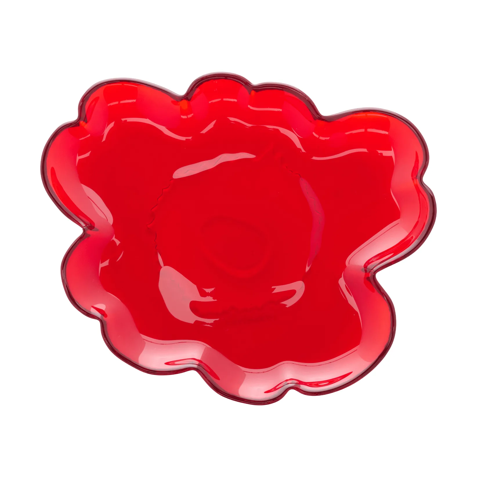 Unikko Glasteller 20 cm, Rot Marimekko