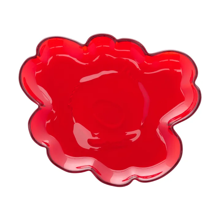 Unikko Glasteller 20 cm - Rot - Marimekko