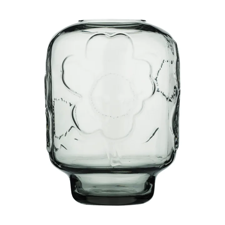 Unikko Glasvase - Misty grey, 18 cm - Marimekko