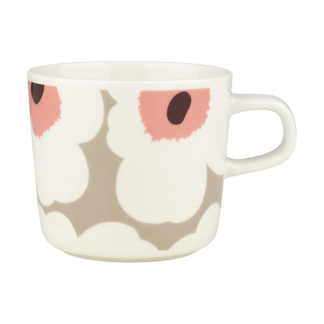 Unikko Kaffeetasse 20 cl, White-clay-powder-dark wine Marimekko