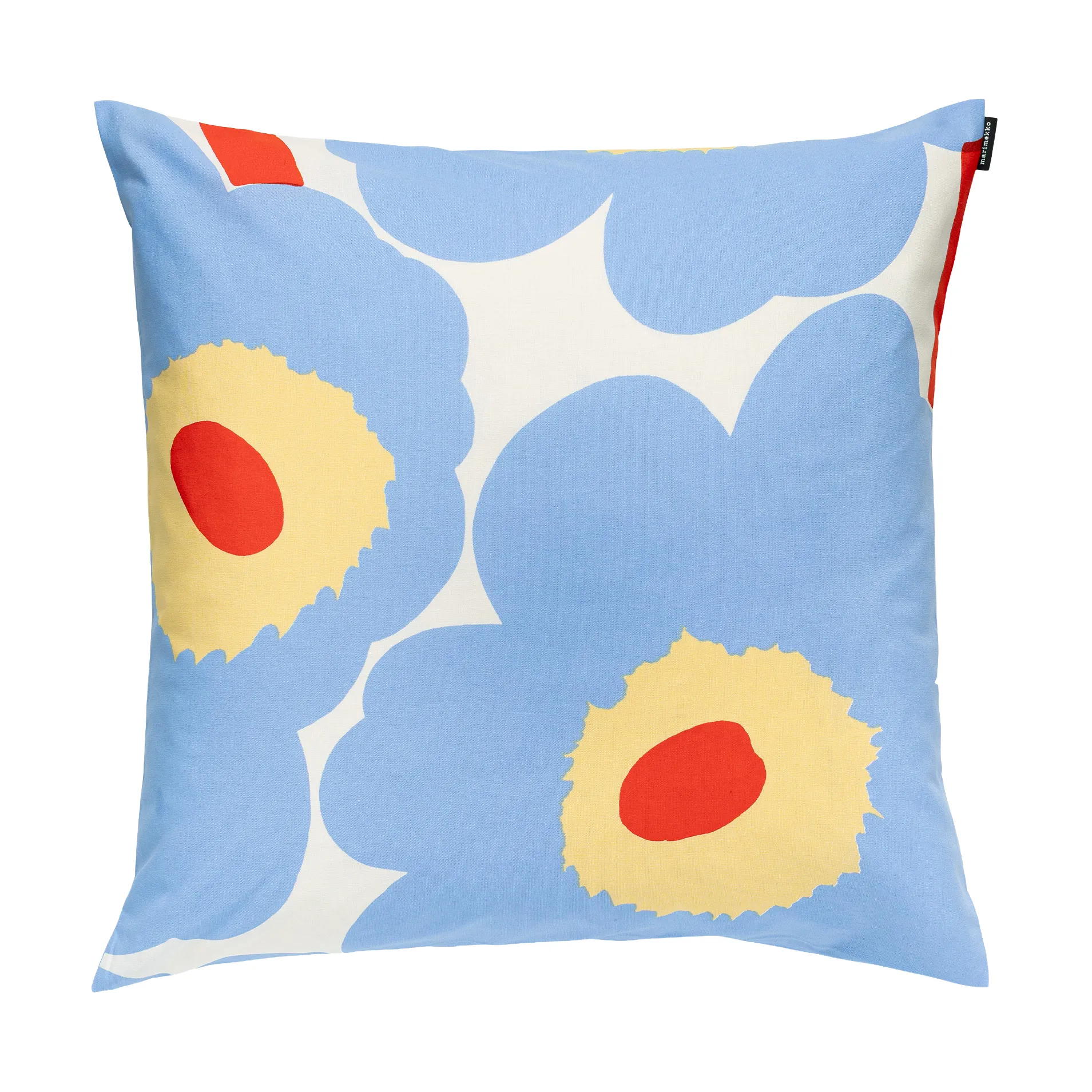 Unikko Kissenbezug 50x50 cm, White-light blue-orange red-melon Marimekko