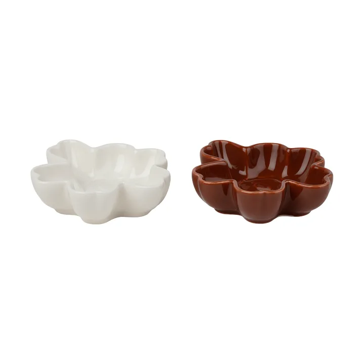 Unikko Schale Ø11 cm, 2-teilig - Weiß/Pflaume - Marimekko