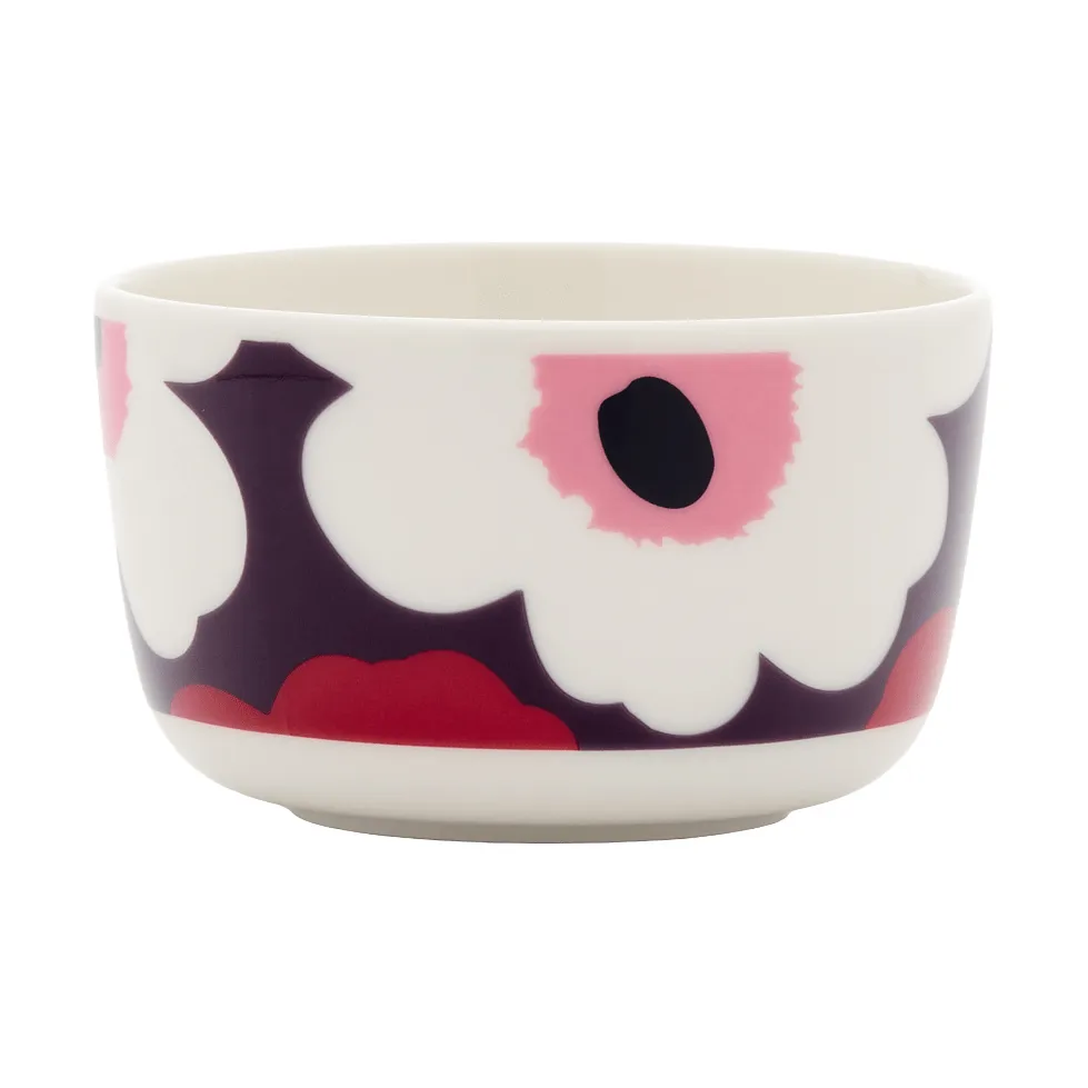 Unikko Schale 2,5dl, White-plum-cranberry-pink Marimekko