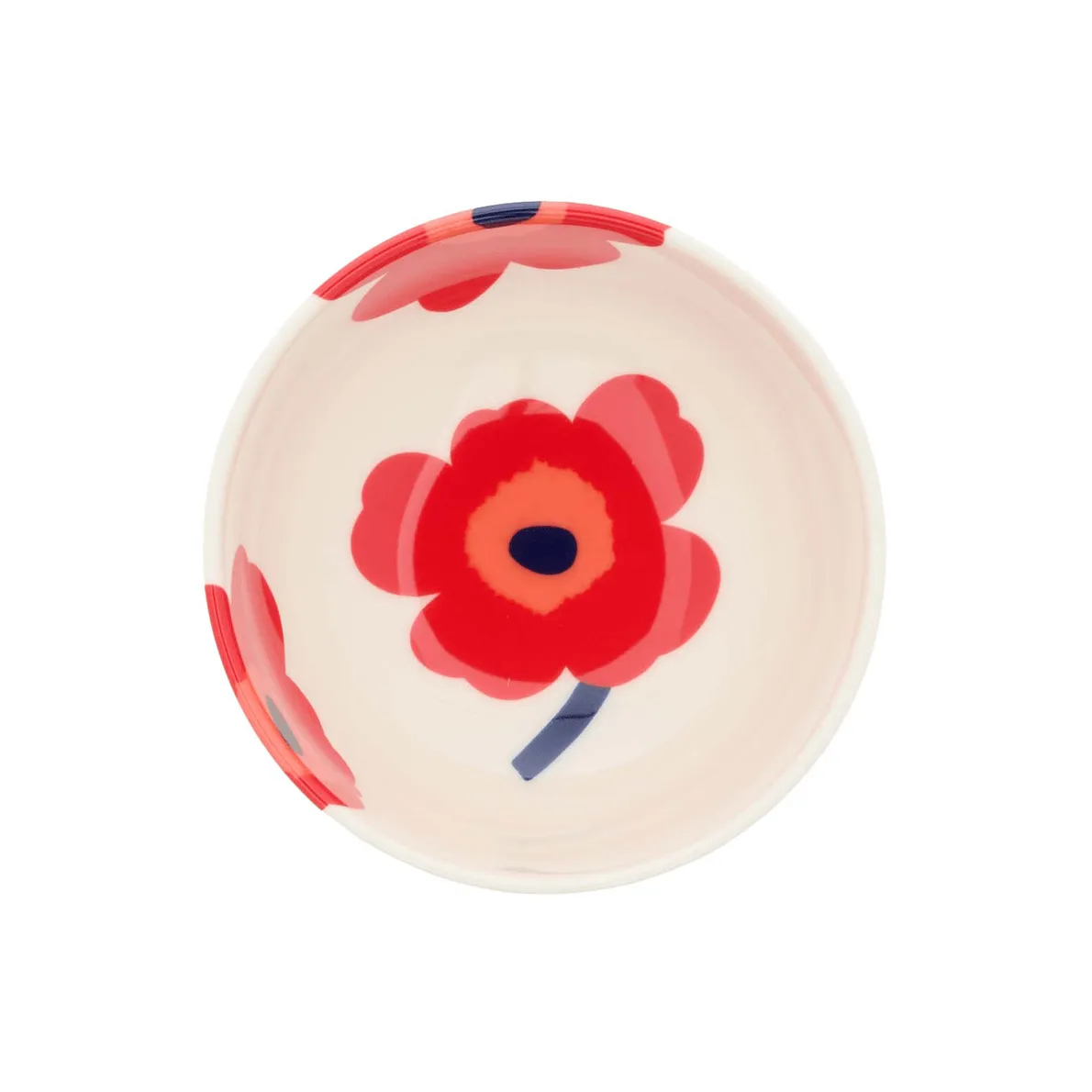 Unikko Schale 300 ml, Weiß-Rot-Blau Marimekko
