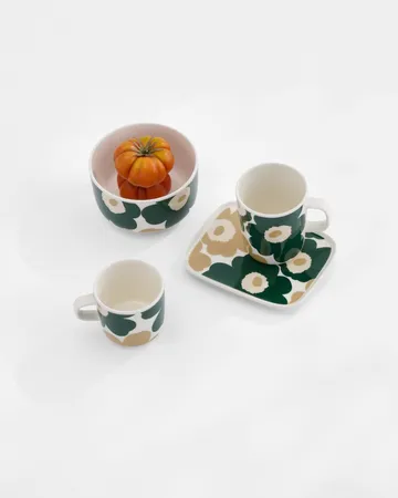 Unikko Schale 5dl - White-dark green-beige-light sand - Marimekko