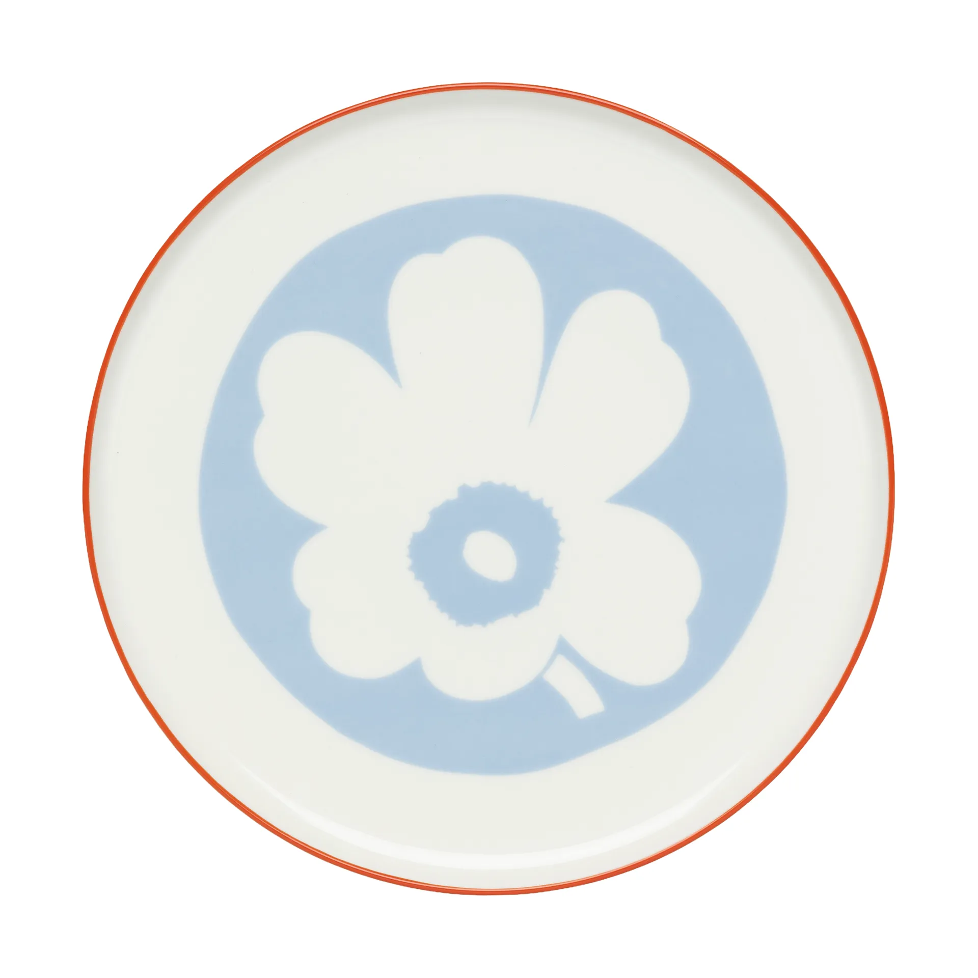 Unikko Servierplatte, White-light blue-orange red, Ø24 cm Marimekko