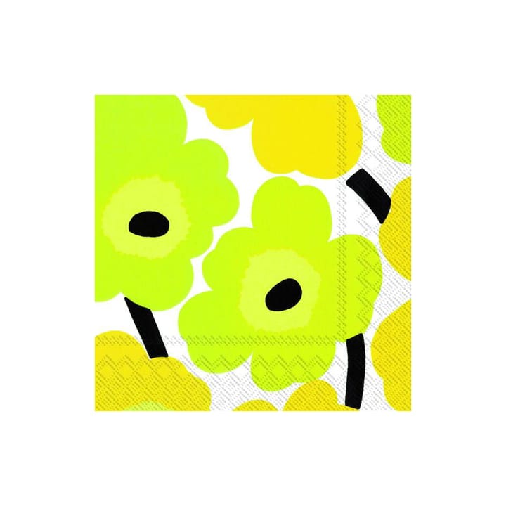 Unikko Serviette 33x33cm 20er Pack, Gelb Marimekko