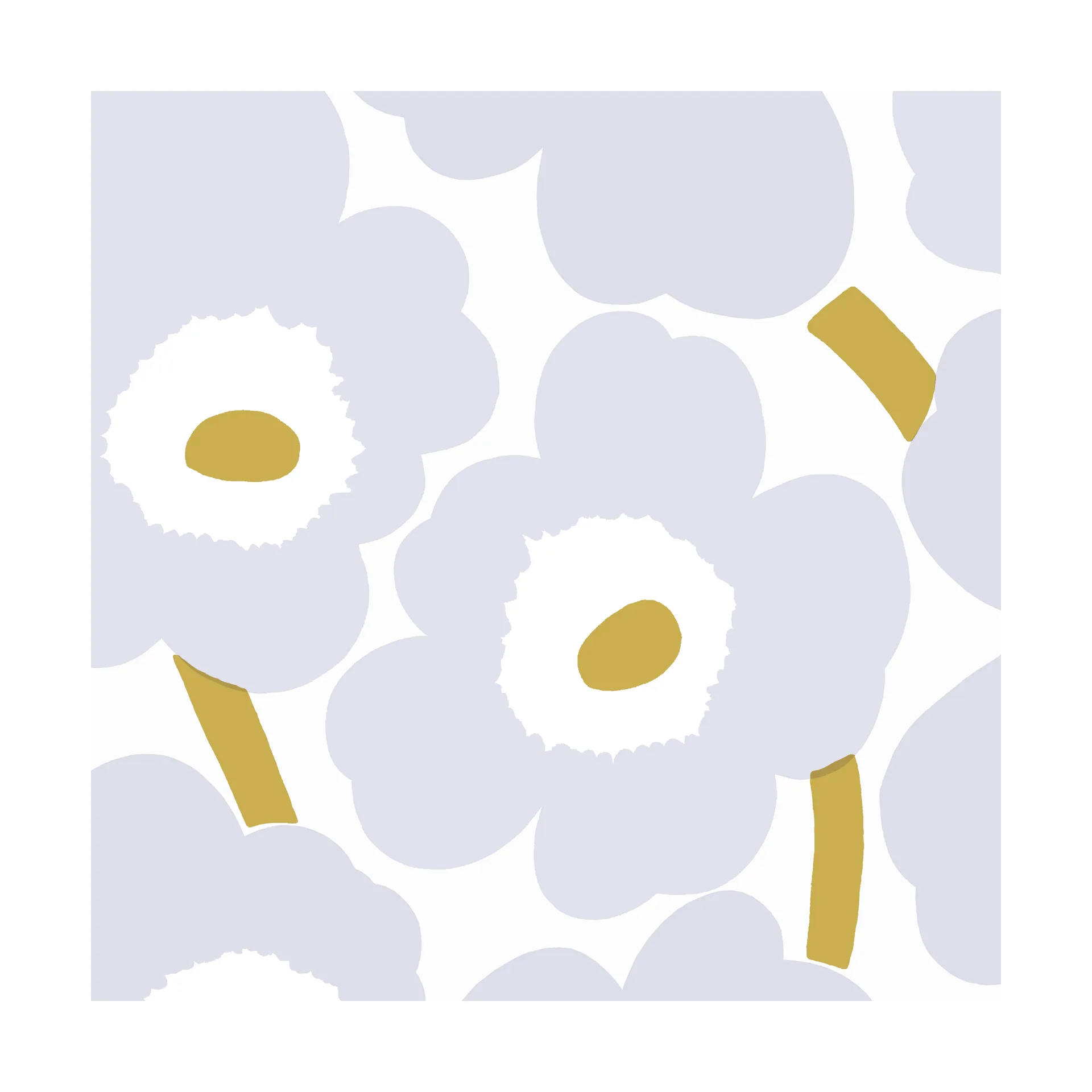 Unikko Serviette 33x33cm 20er Pack, Grey Marimekko