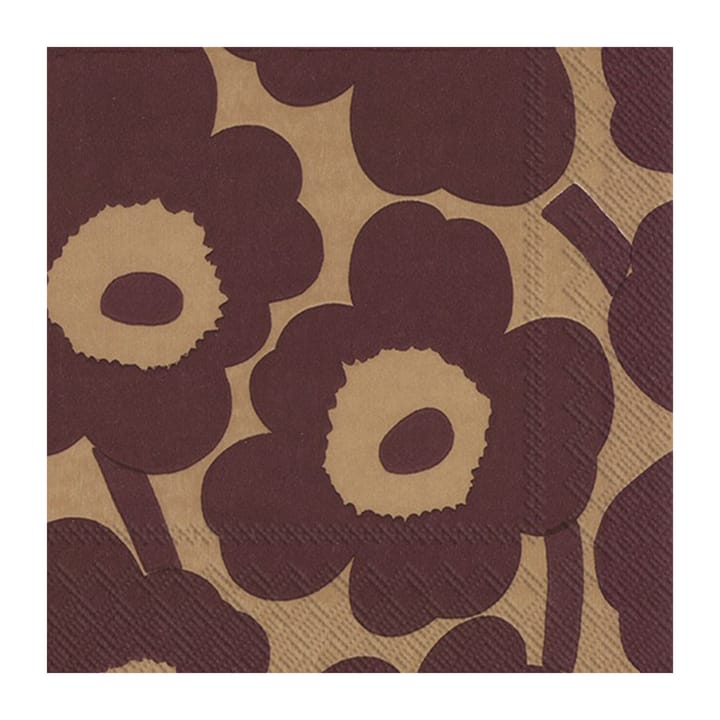 Unikko Serviette 33x33cm 20er Pack, Linen-bordeaux Marimekko