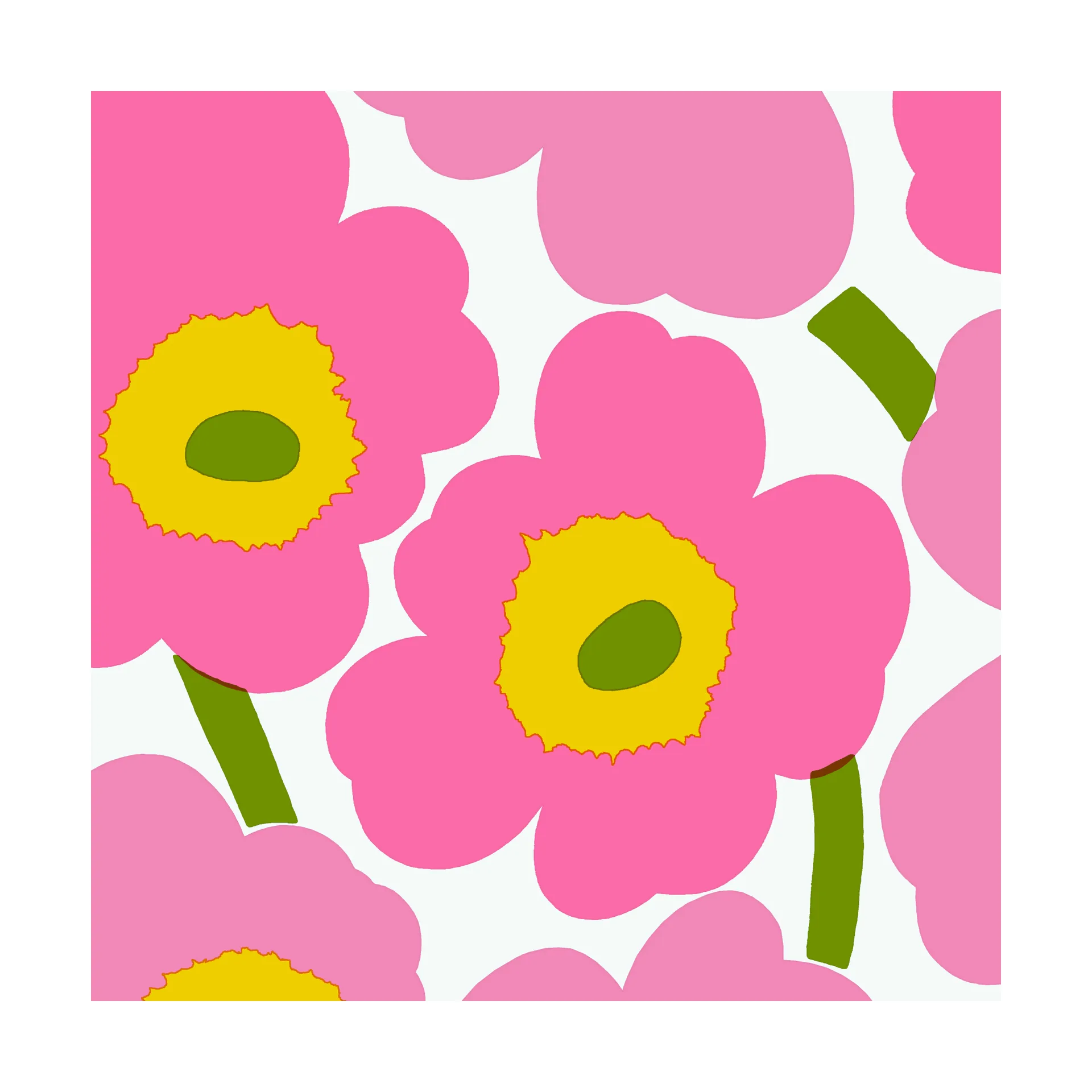 Unikko Serviette 33x33cm 20er Pack, Pink Marimekko