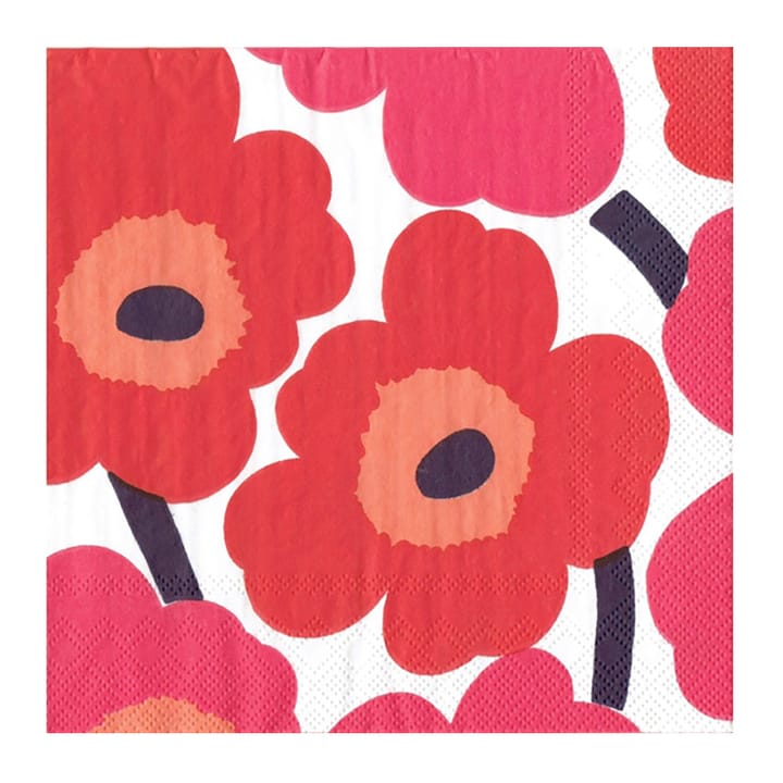 Unikko Serviette 33x33cm 20er Pack, Rot Marimekko