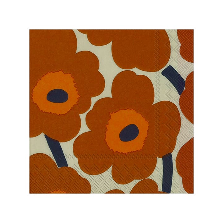 Unikko Serviette 33x33cm 20er Pack - Terracotta - Marimekko