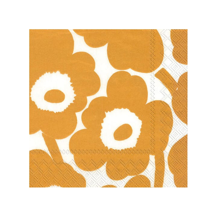 Unikko Serviette 33x33cm 20er Pack, White-gold Marimekko