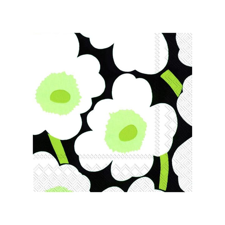 Unikko Serviette 40 x 40cm 20er Pack, Schwarz Marimekko