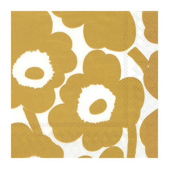 Unikko Serviette 40 x 40cm 20er Pack, White-gold Marimekko