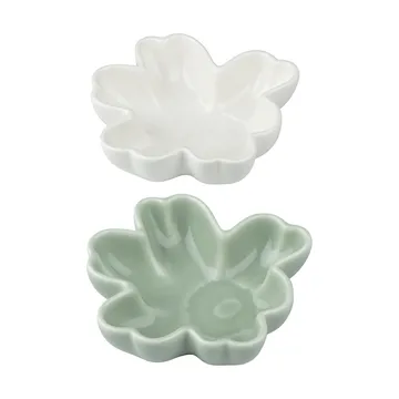 Unikko shape Schale Ø11 cm 2-teilig - White-light green - Marimekko