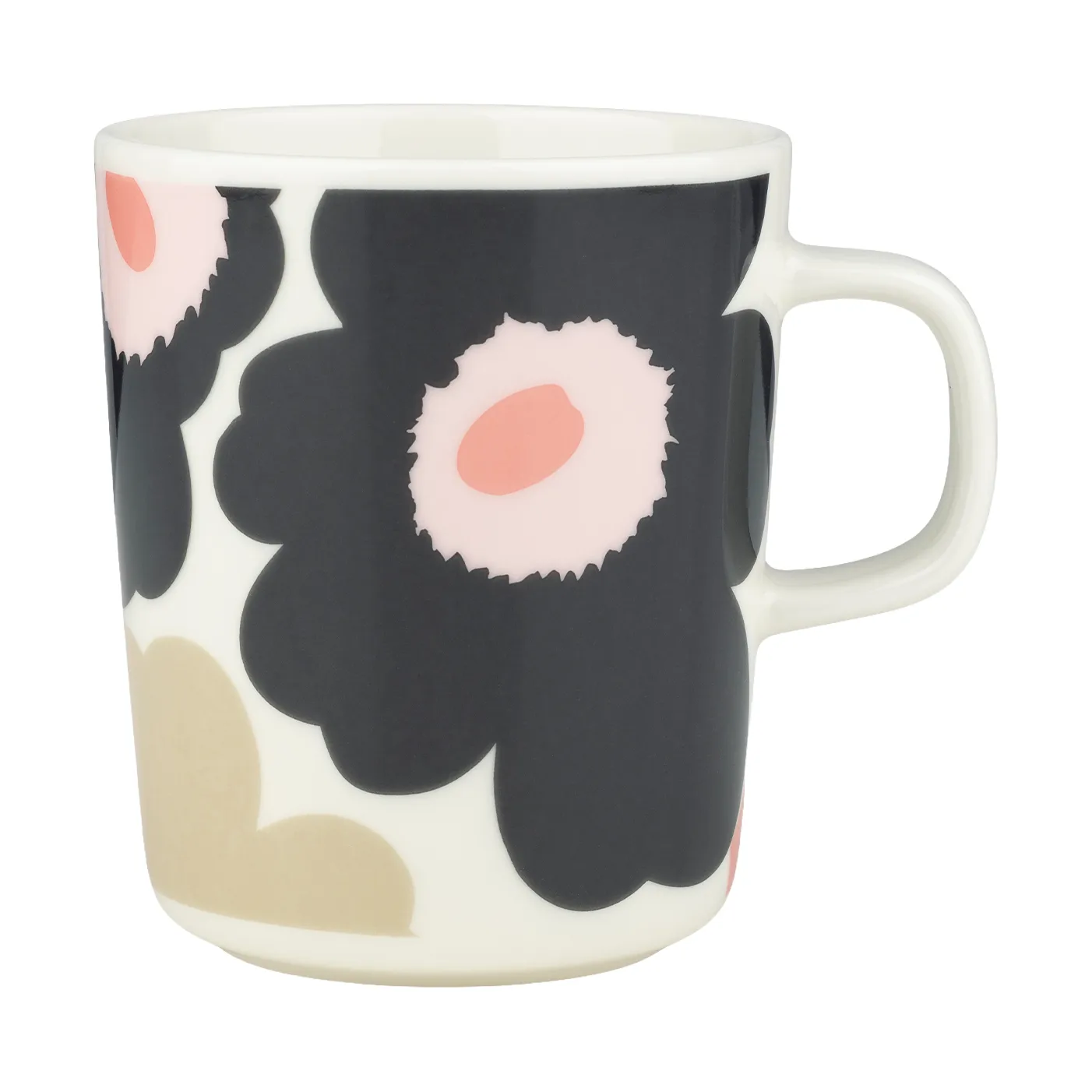 Unikko Tasse 25 cl, Off white-charcoal-sand-pink Marimekko
