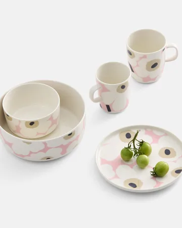 Unikko Tasse 25 cl - Off white-pink-sand-charcoal - Marimekko