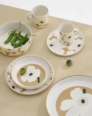 Unikko Tasse 25 cl - White-beige-light sand-dark green - Marimekko