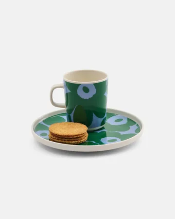 Unikko Tasse 25 cl - White-green-light blue - Marimekko