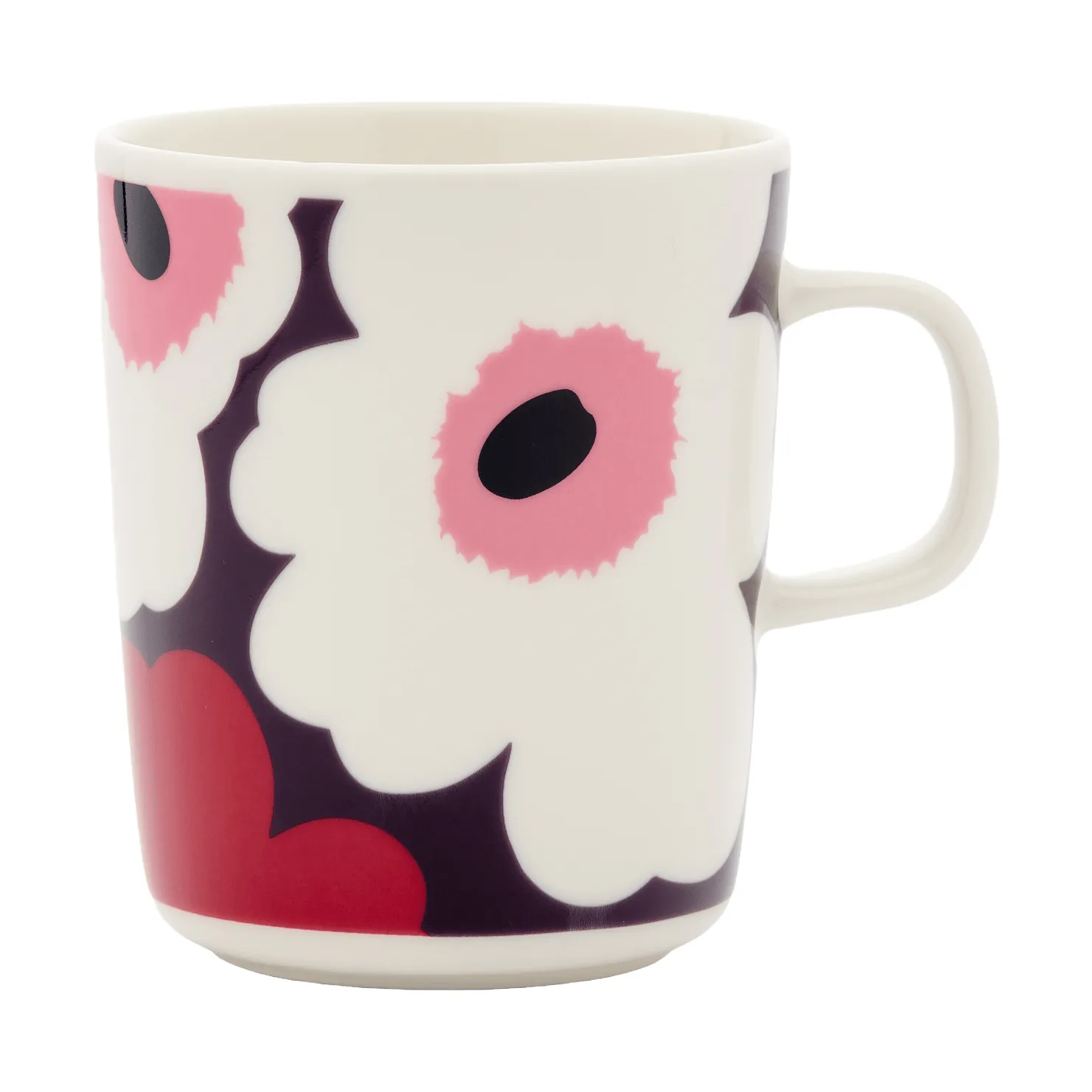 Unikko Tasse 25 cl, White-plum-cranberry-pink Marimekko