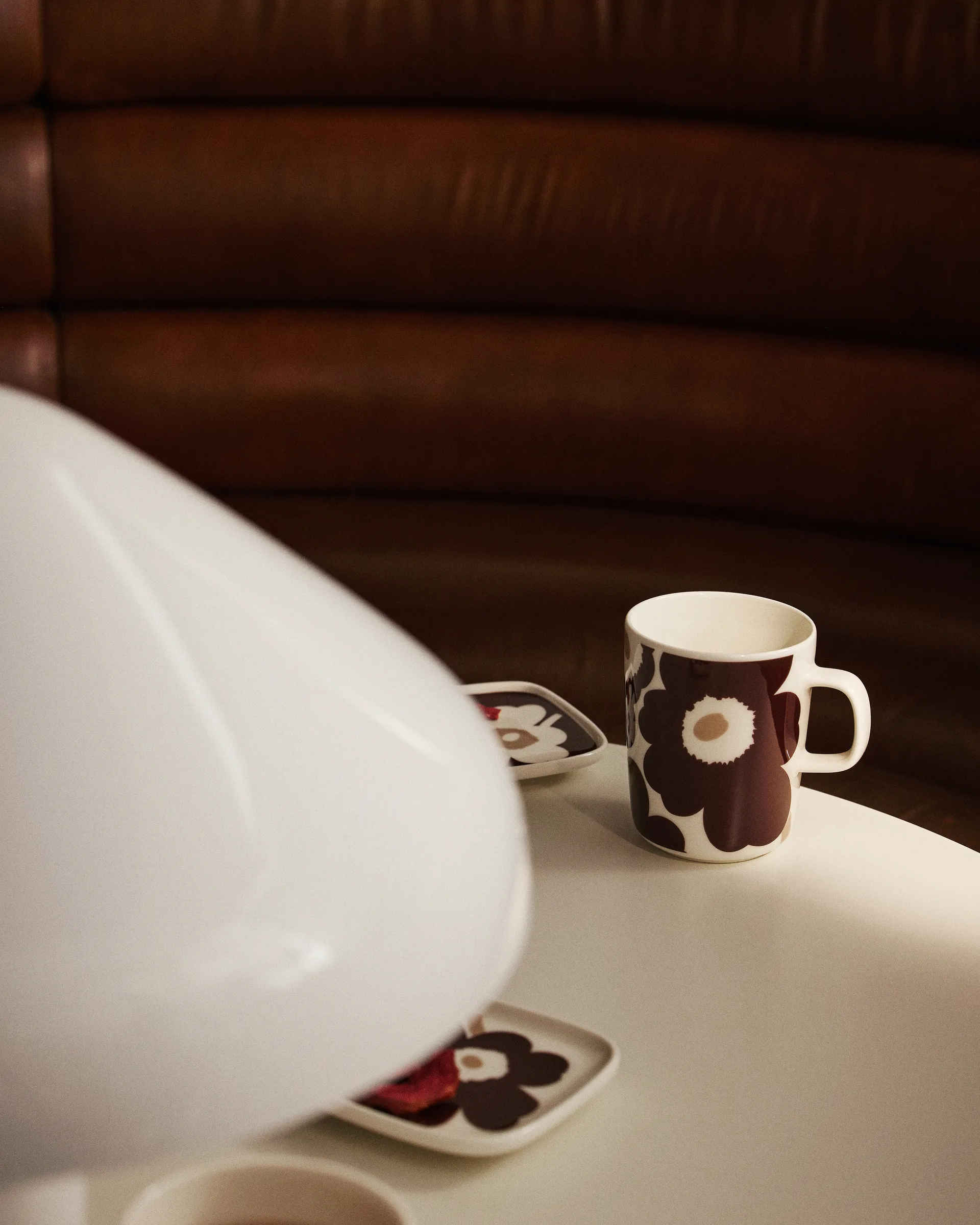 Unikko Tasse 2,5 dl 2er-Pack, Clay-dark wine-white Marimekko