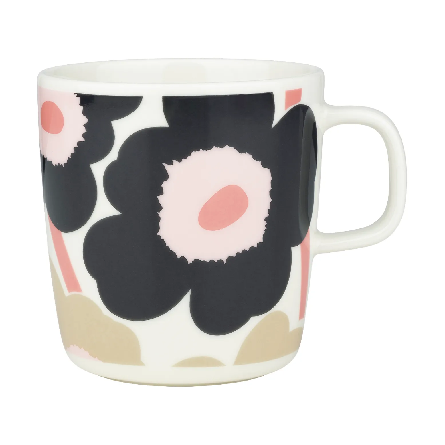 Unikko Tasse 40 cl, Off white-charcoal-sand-pink Marimekko