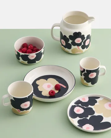 Unikko Tasse 40 cl - Off white-charcoal-sand-pink - Marimekko