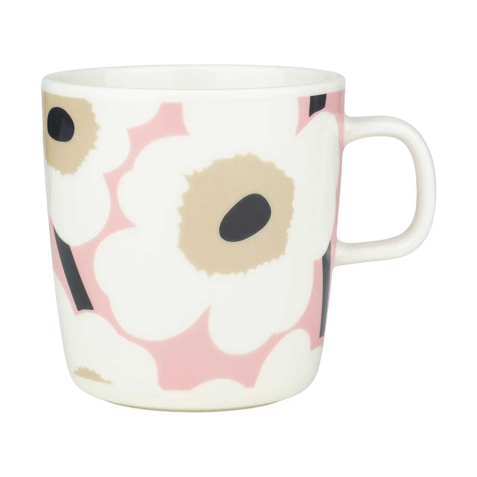 Unikko Tasse 40 cl, Off white-pink-sand-charcoal Marimekko