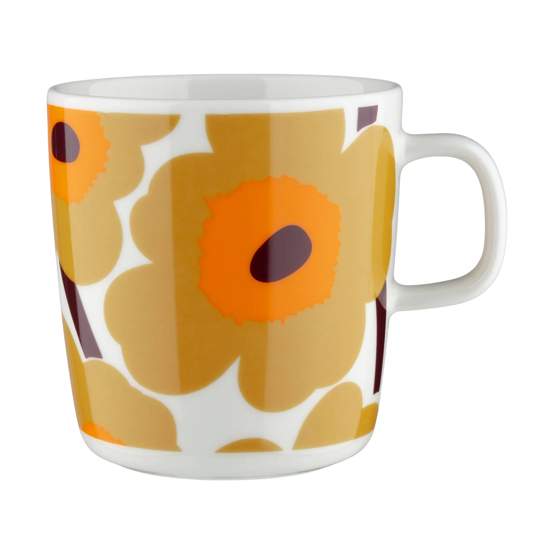 Unikko Tasse 40 cl, White-caramel-warm orange Marimekko