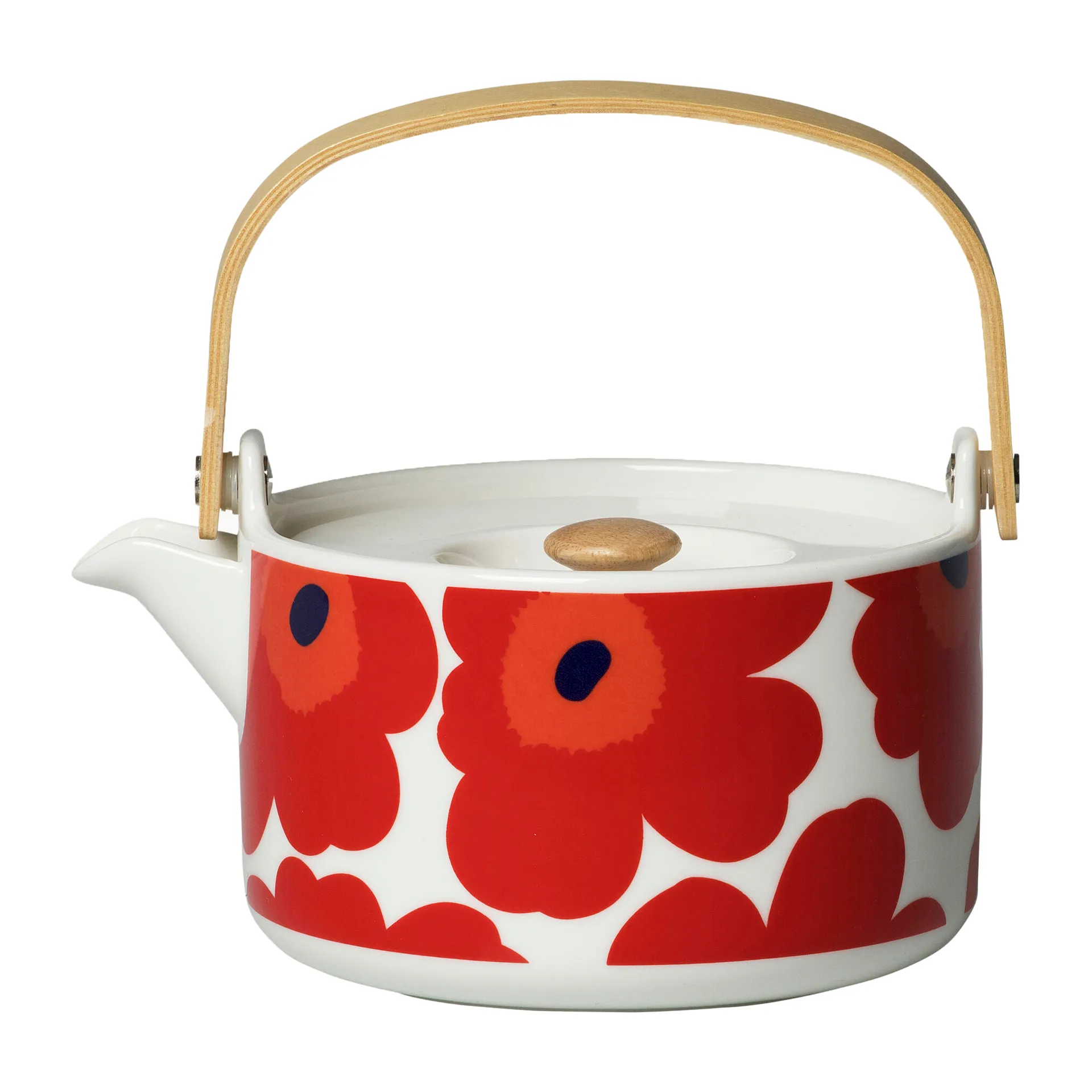 Unikko Teekanne 0,7 l, Red-white Marimekko