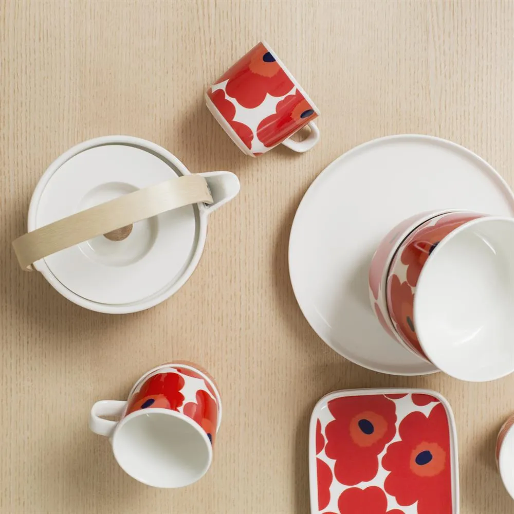 Unikko Teekanne 0,7 l, Red-white Marimekko