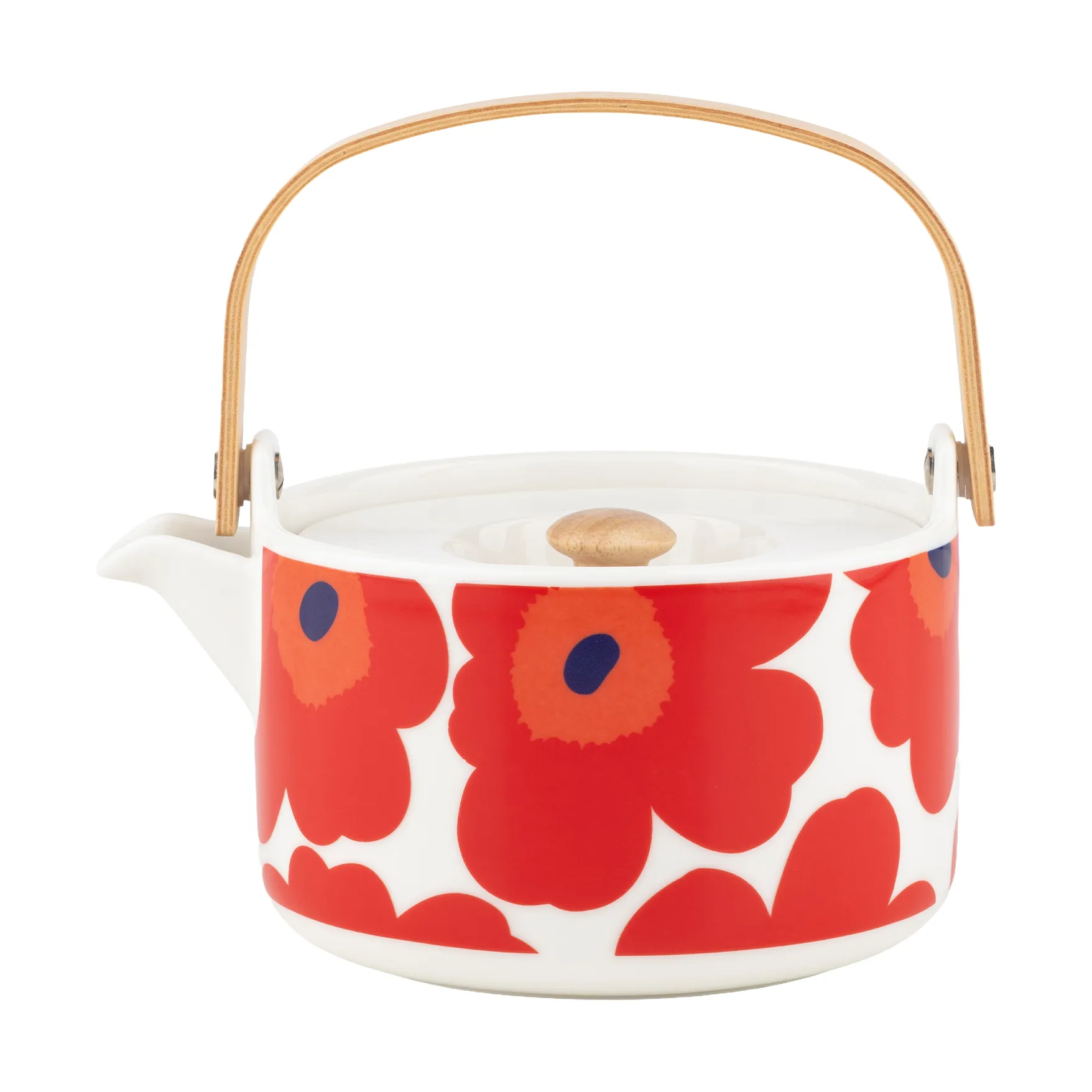 Unikko Teekanne 0,7 l, White-red-blue Marimekko