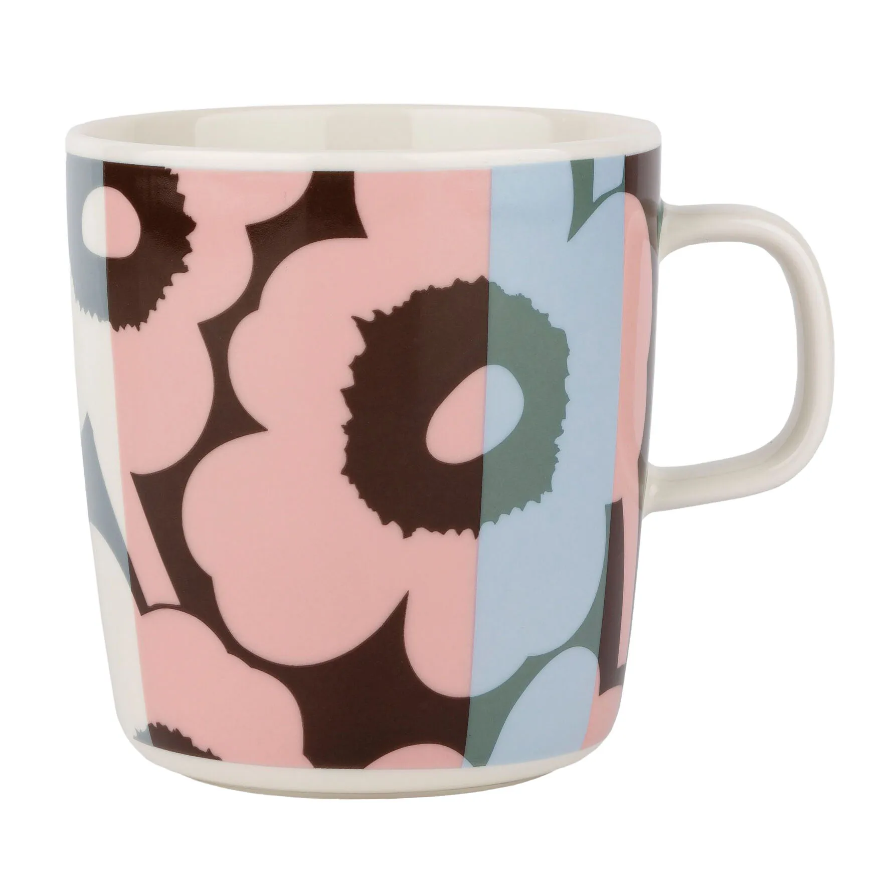 Unikko Teetasse 4dl, White-light sky-dusty pink Marimekko