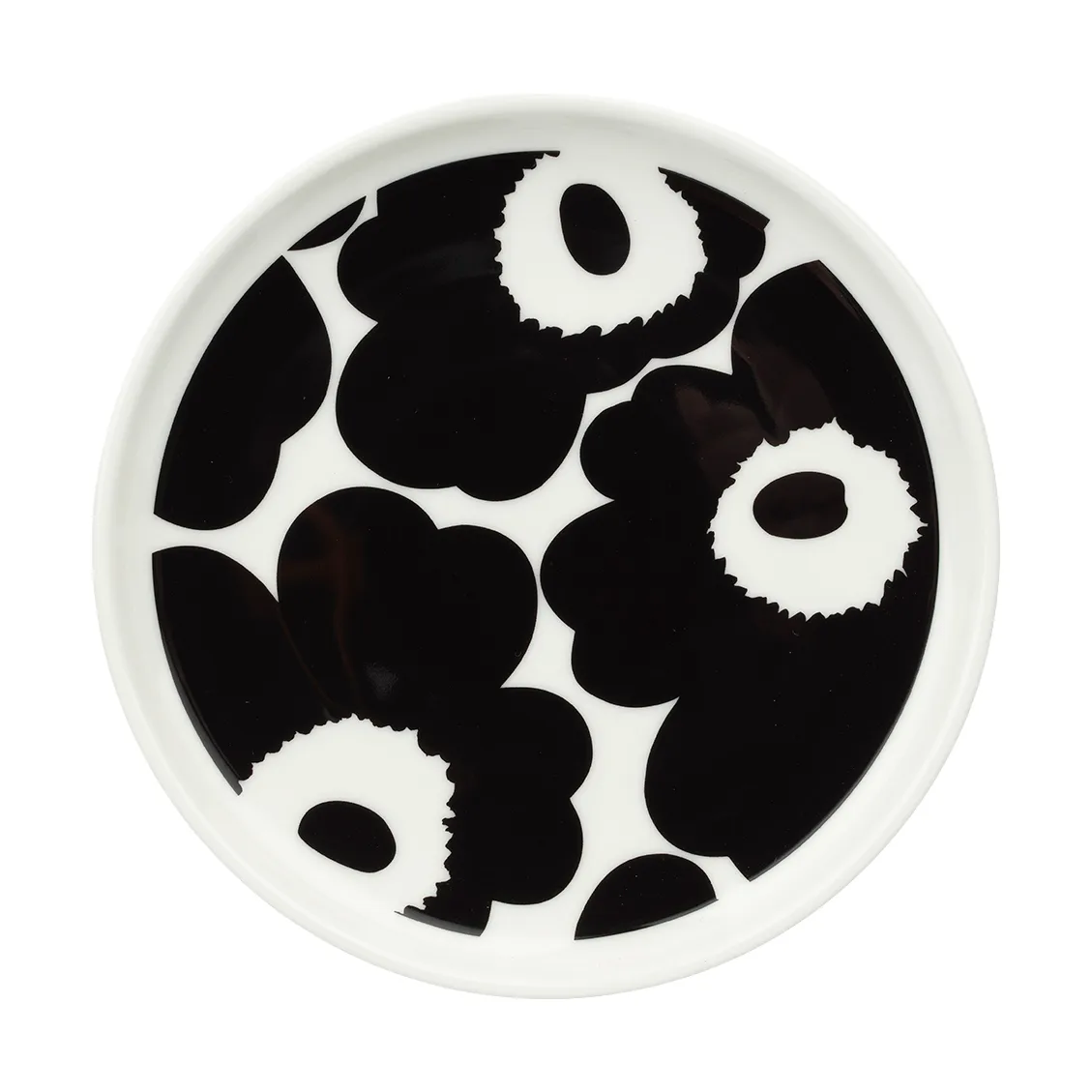 Unikko Teller Ø13,5cm, Black-White Marimekko