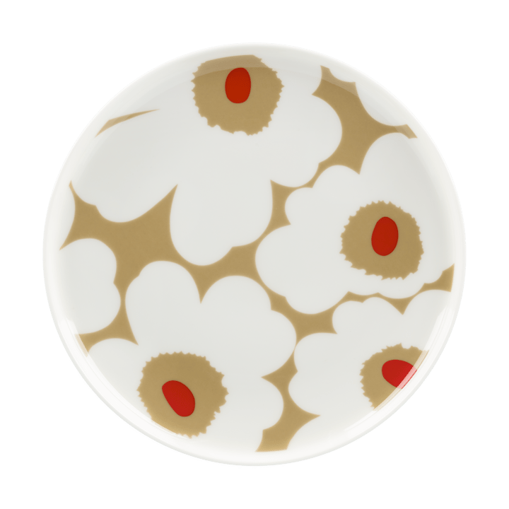 Unikko Teller Ø20cm, White-beige-red Marimekko